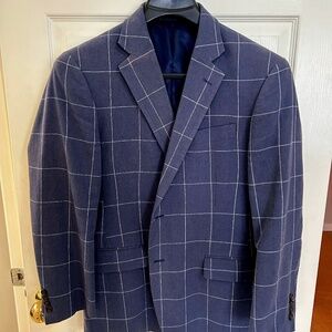 Stafford Blue Windowpane Sports Coat